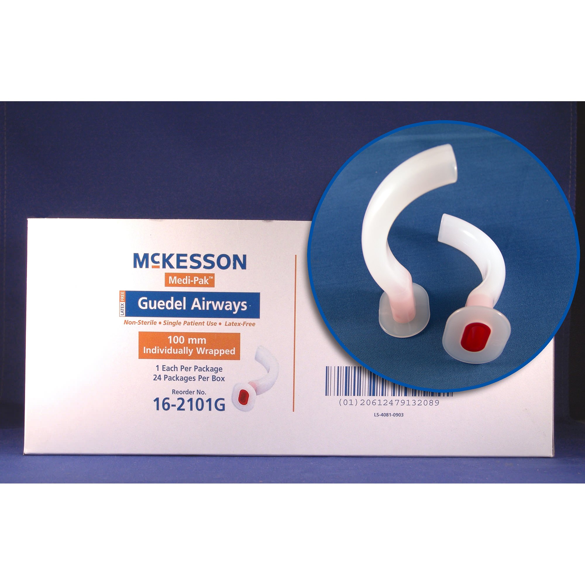 McKesson Guedel Oropharyngeal Airway NonSterile Single Patient Use - Main image