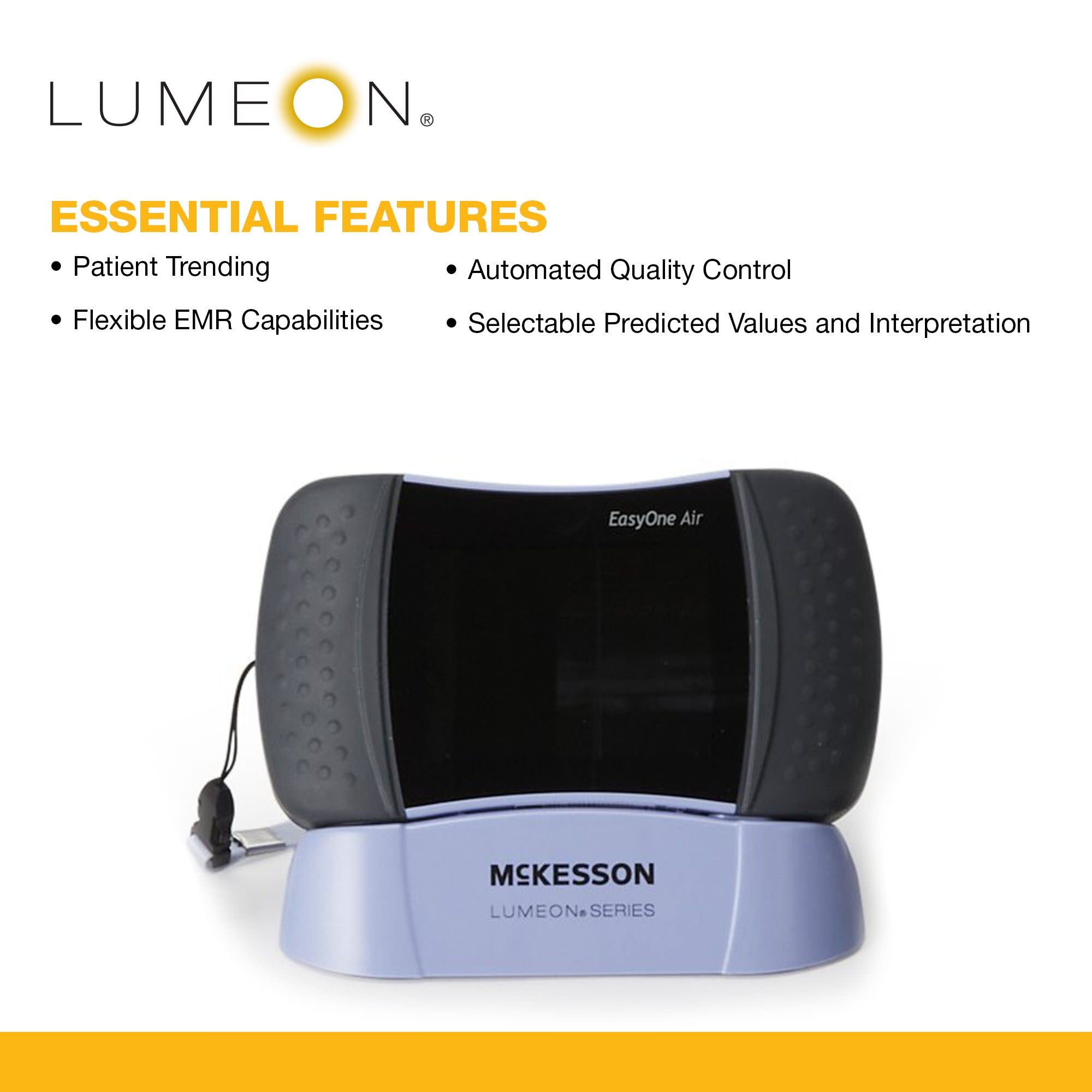 McKesson LUMEON EasyOne Air Spirometer System Touch Screen Display LCD Indicator thumbnail 3