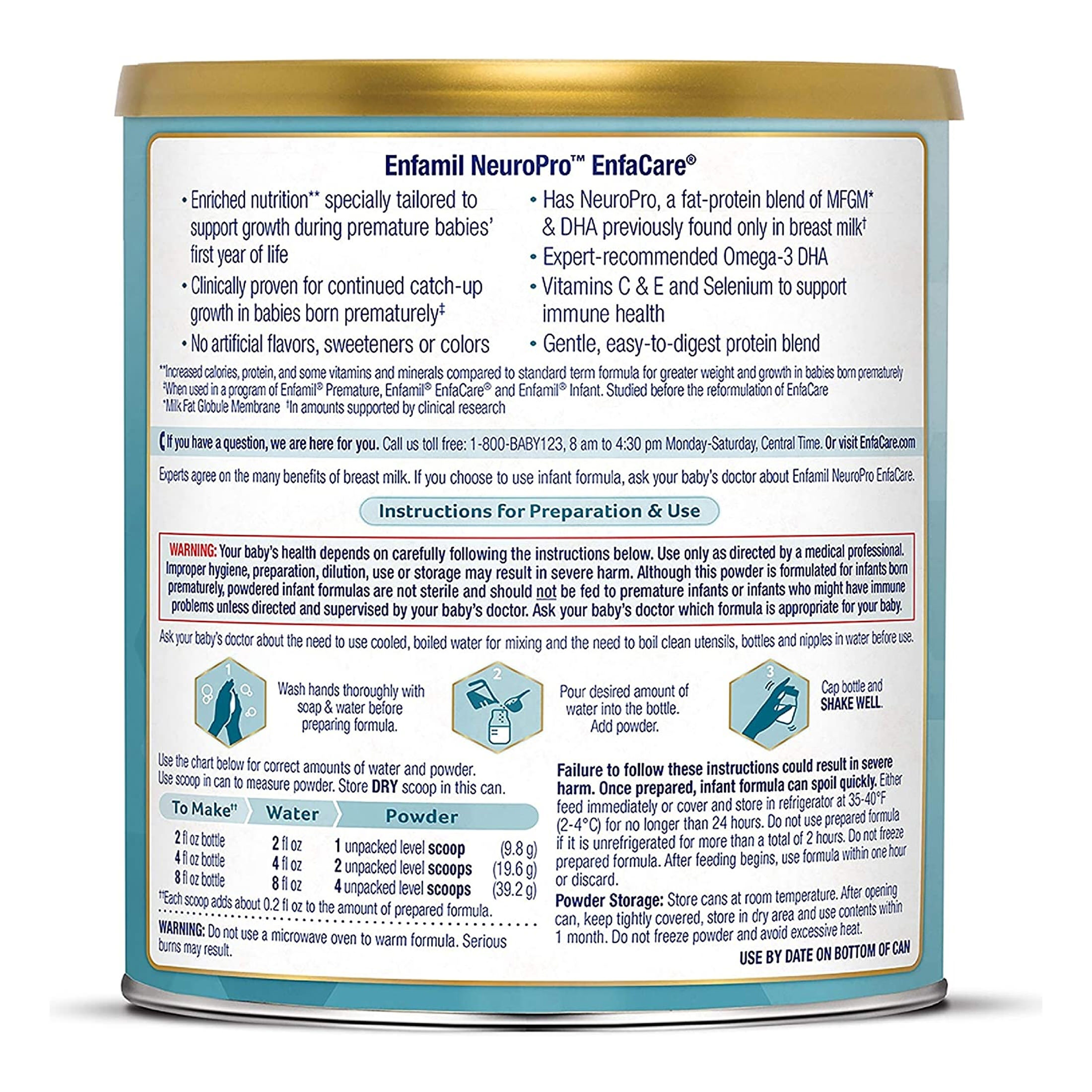 Enfamil NeuroPro EnfaCare Milk-Based Infant Formula, Powder thumbnail 3
