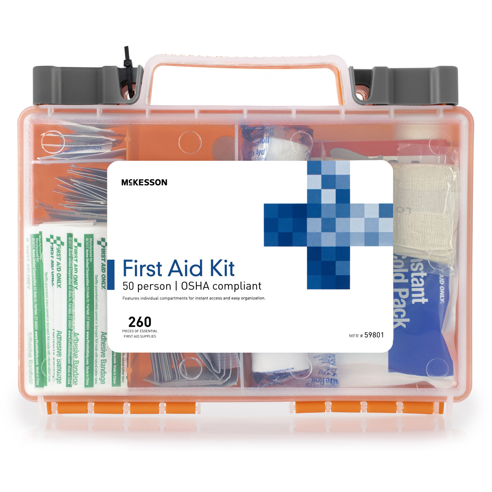 Mckesson First Aid Kit 50 Person Plastic Case