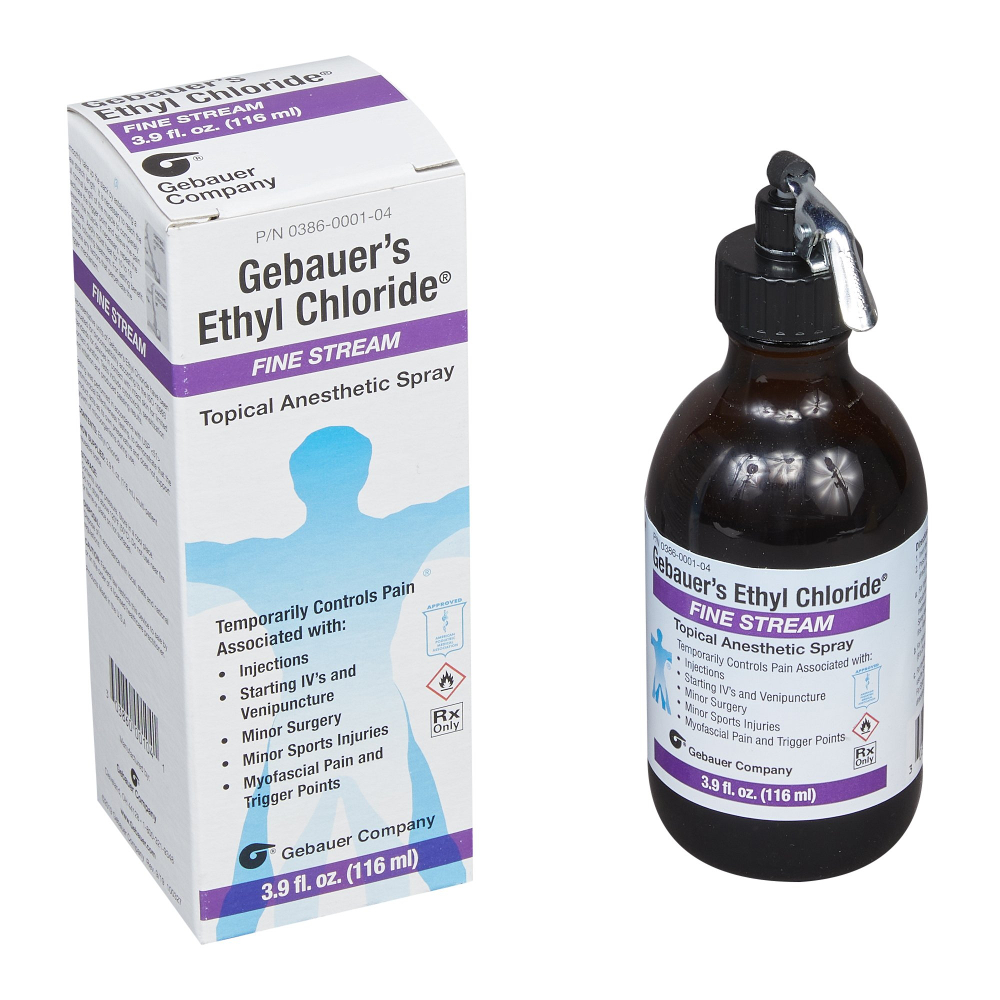 Gebauer Ethyl Chloride Fine Stream Topical Anesthetic Spray, 116 ml