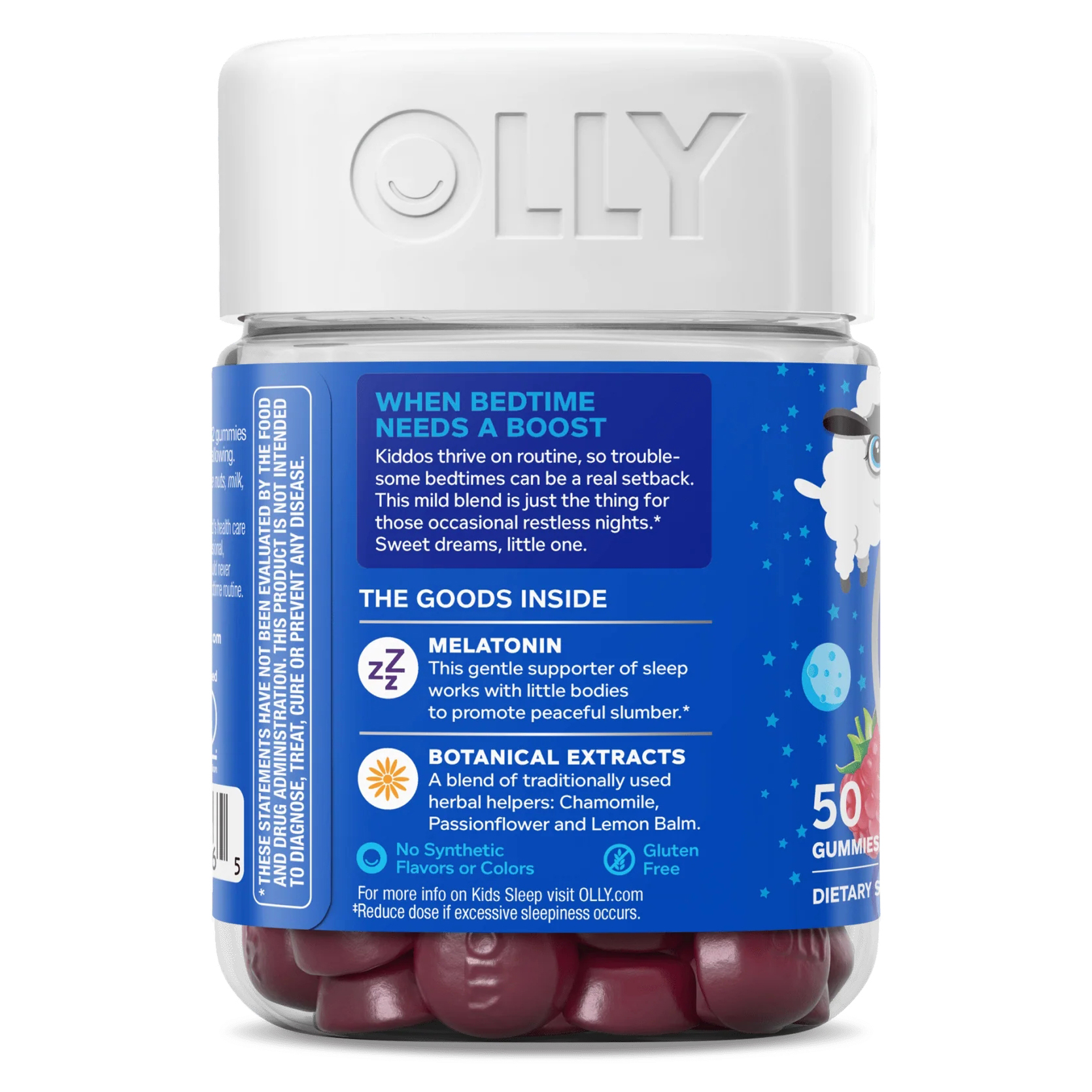 OLLY Kids Sleep L-Theanine, Melatonin and Botanicals Supplement Gummies - Bottle of 50 thumbnail 4