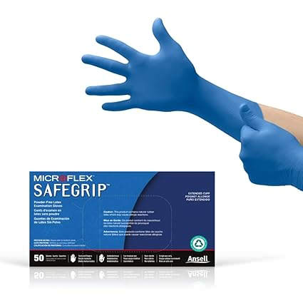 Microflex SafeGrip Latex Exam Gloves thumbnail 3