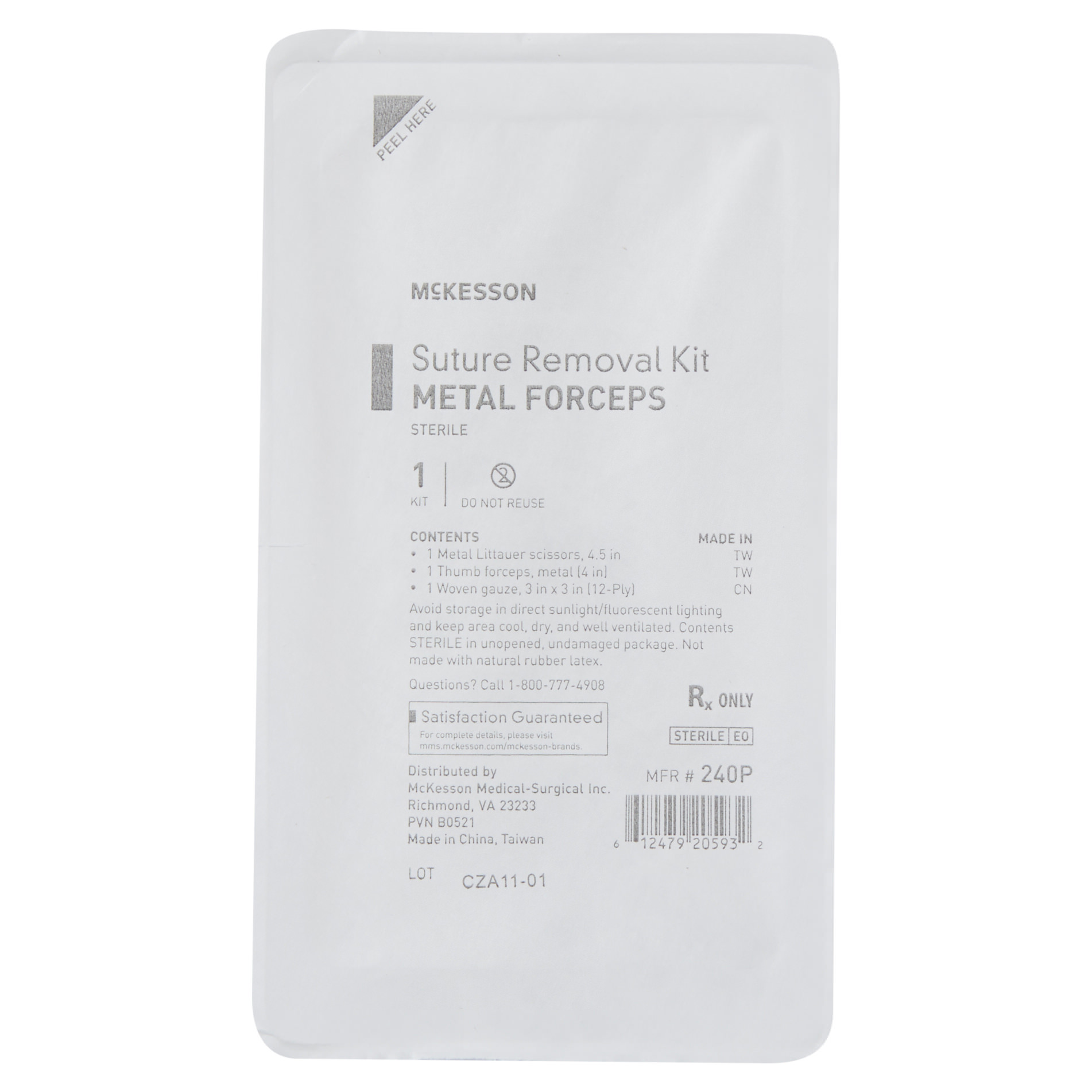 McKesson Suture Removal Kit Sterile 12-Ply thumbnail 2