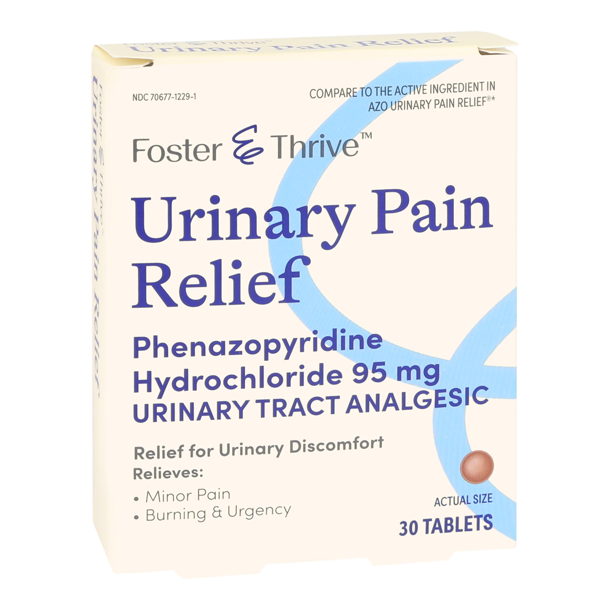 Foster & Thrive Urinary Pain Relief Phenazopyridine HCl tablet - Box of 30 - Main image